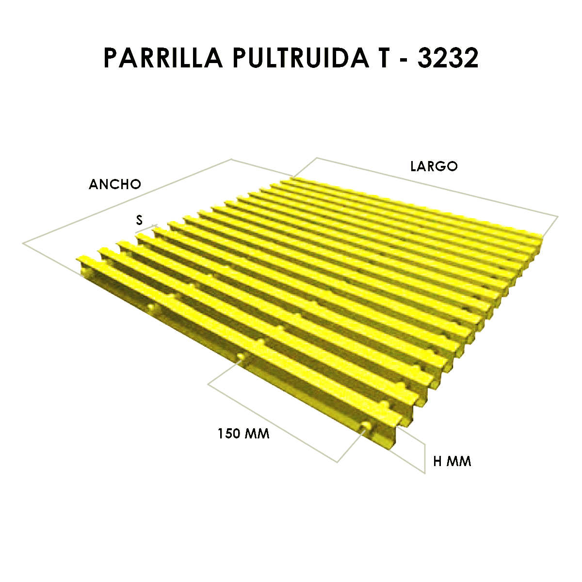 Parrilla Pultruida T 3232